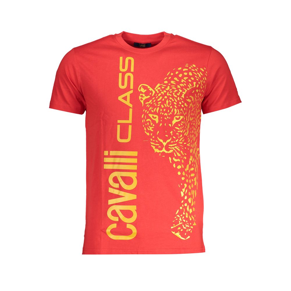 Tricou Cavalli Class roșu din bumbac