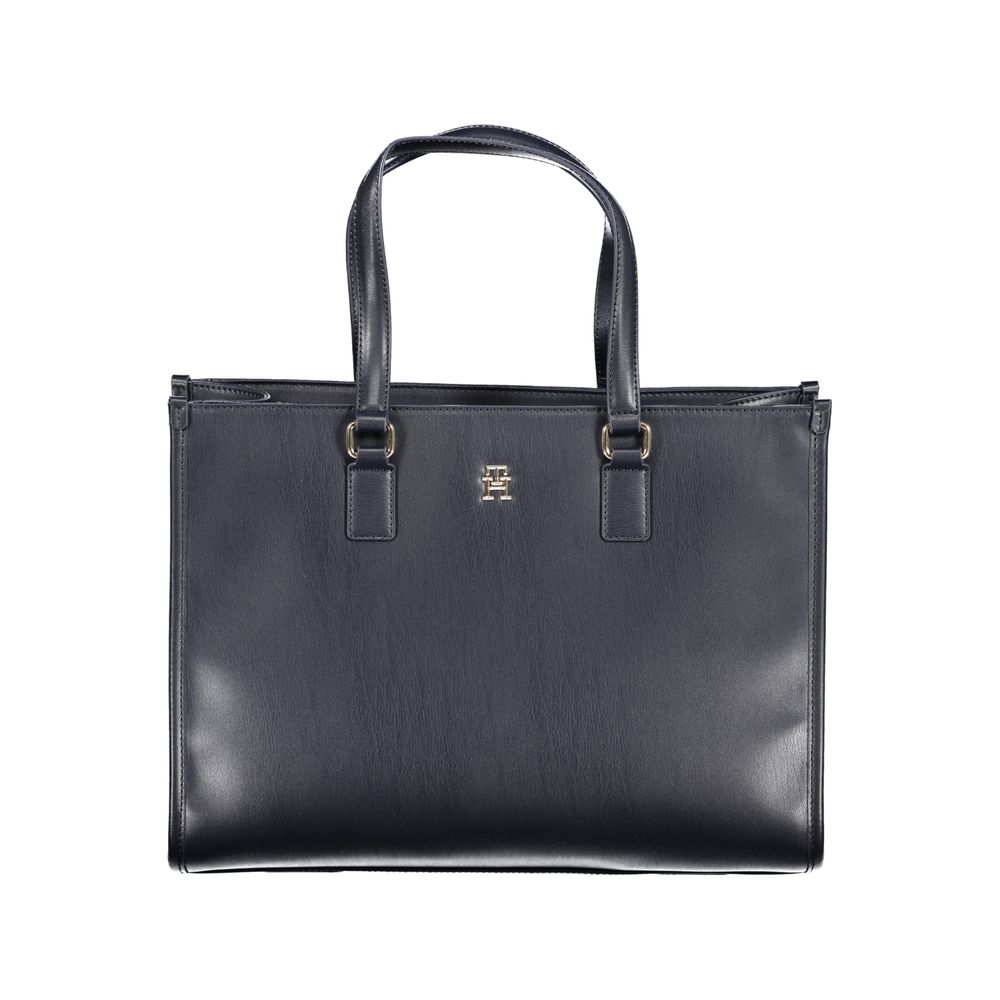 Geantă de mână Tommy Hilfiger albastră din polietilenă