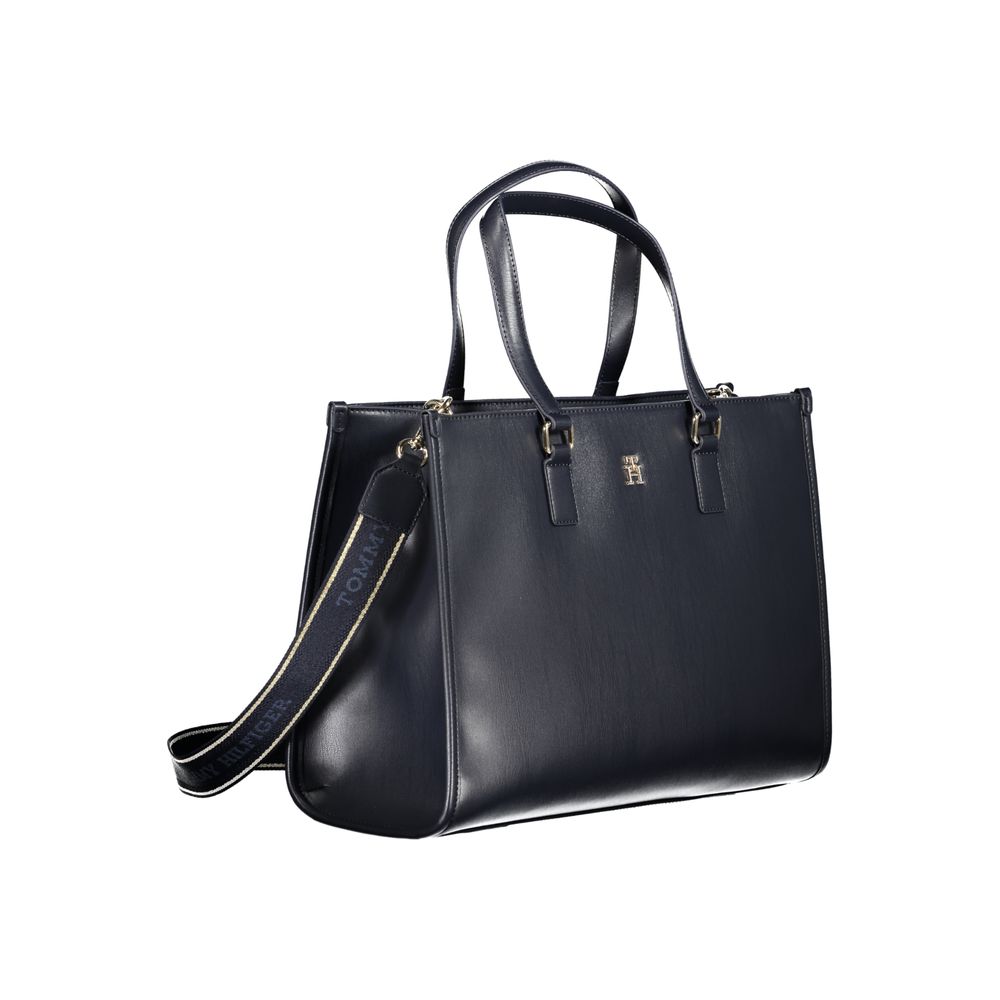 Geantă de mână Tommy Hilfiger albastră din polietilenă