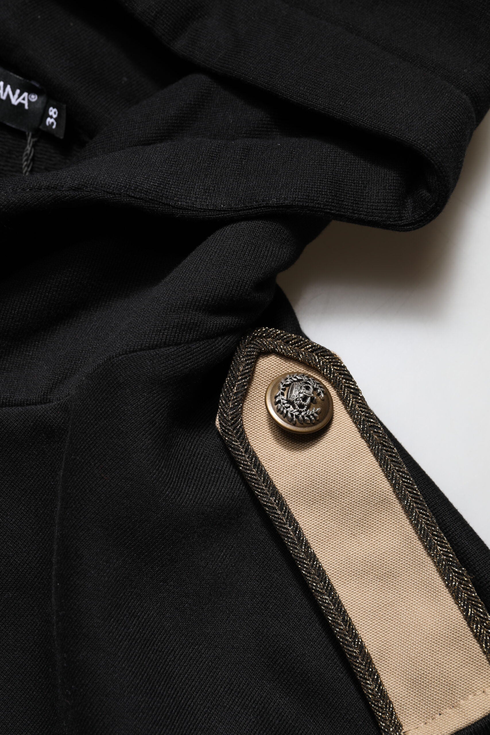 Dolce &amp; Gabbana – Schwarze Sweatshirtjacke mit Kapuze und durchgehendem Reißverschluss und Logo