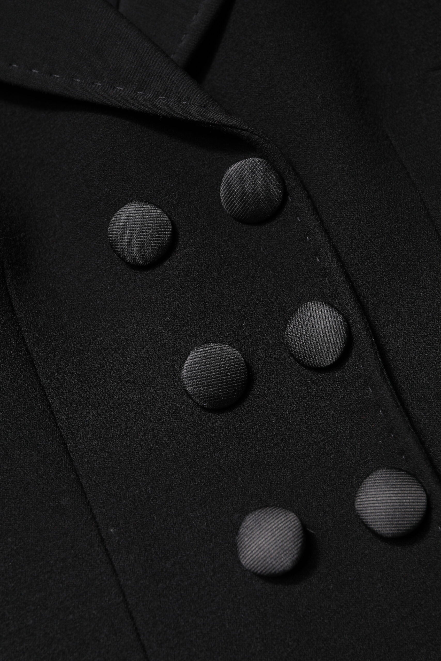 Dolce &amp; Gabbana – Zweireihiger Mantel aus schwarzer Wolle
