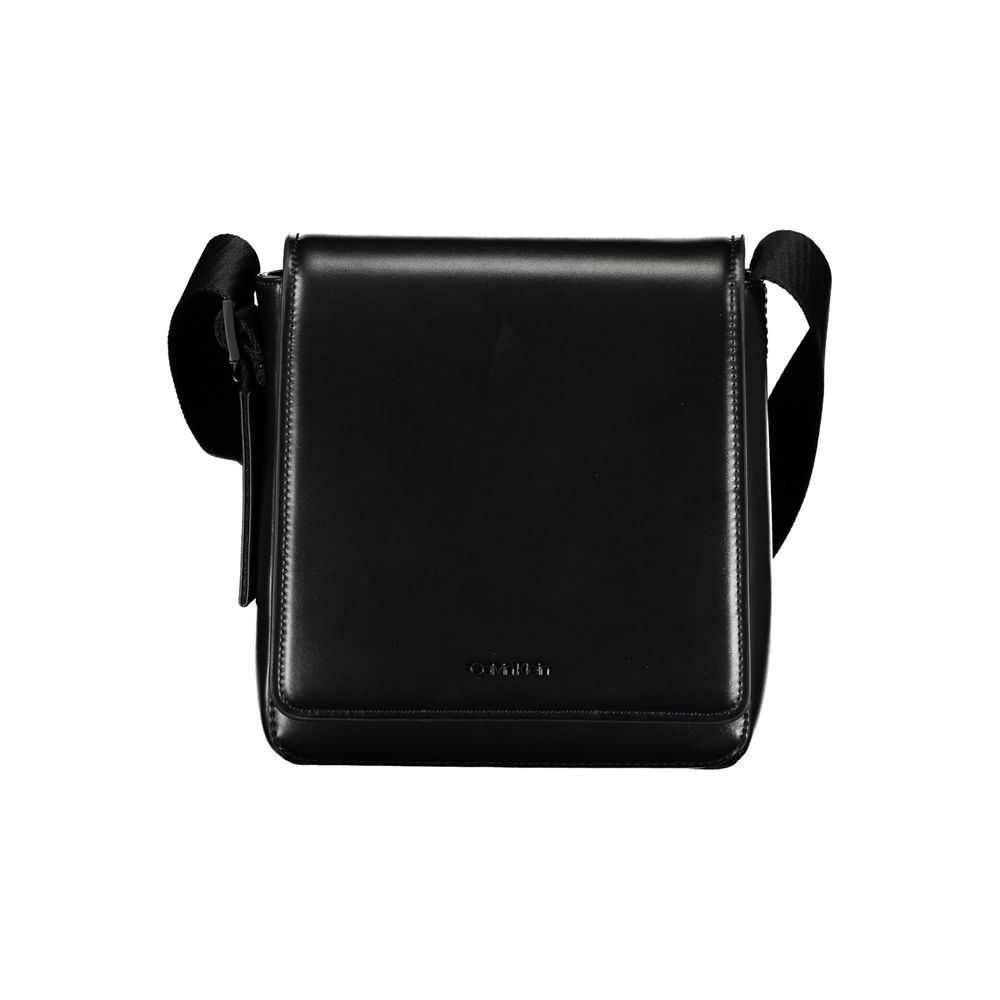 Geantă de umăr Calvin Klein Sleek neagră cu detaliu logo