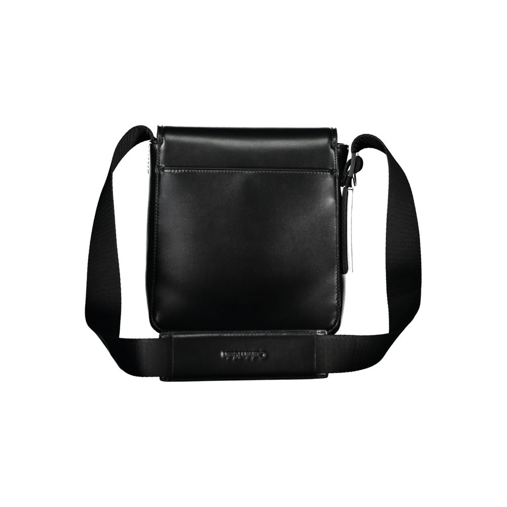Geantă de umăr Calvin Klein Sleek neagră cu detaliu logo