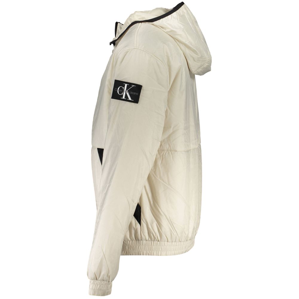 Calvin Klein Elegante beige Kapuzenjacke – Zeitlose Oberbekleidung