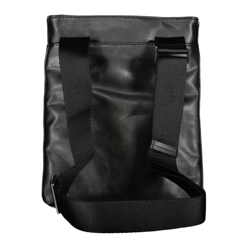 Geantă de umăr Calvin Klein Sleek neagră cu detalii contrastante