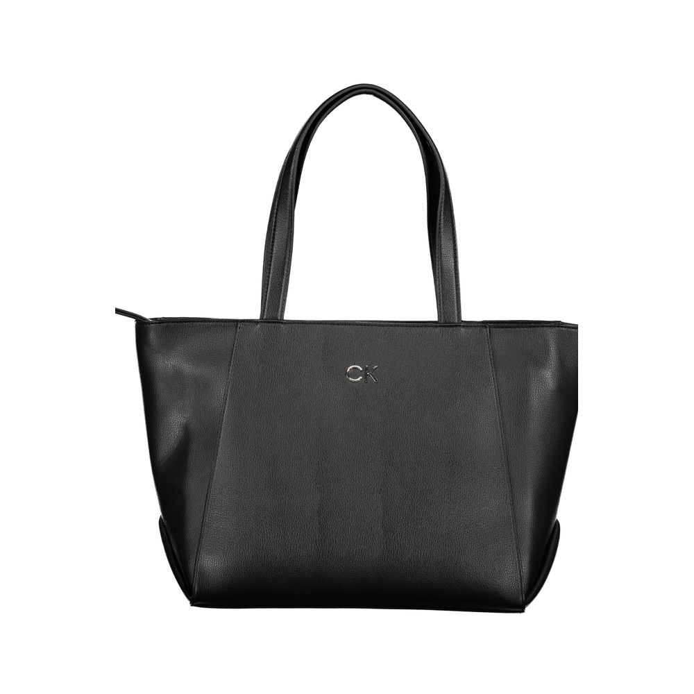 Geantă de mână Calvin Klein neagră din polietilenă