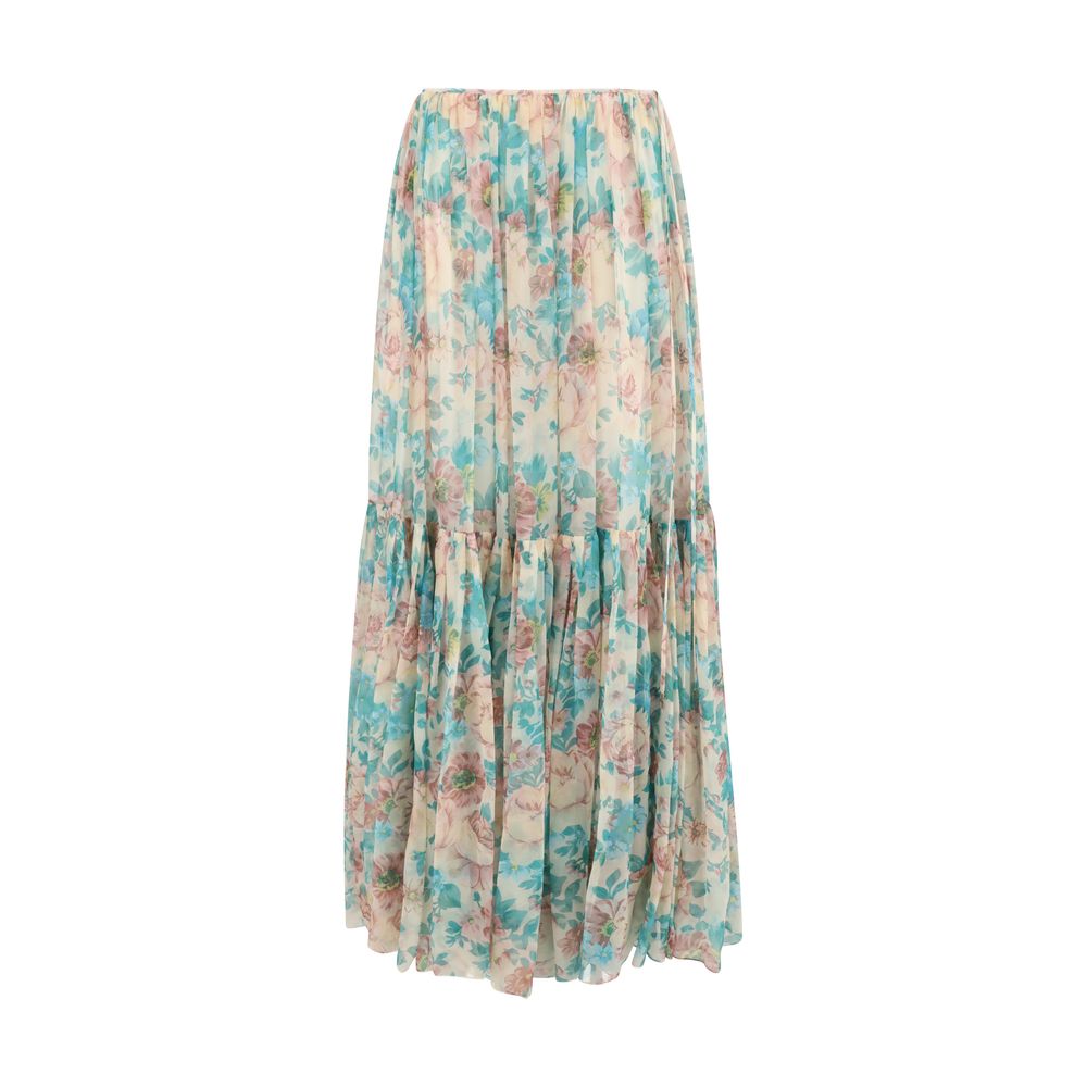 Chloé Langer Rock mit Blumenmuster
