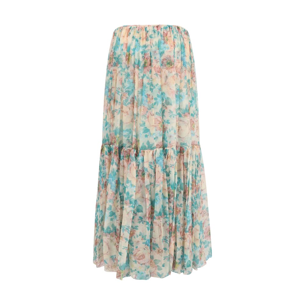 Chloé Langer Rock mit Blumenmuster