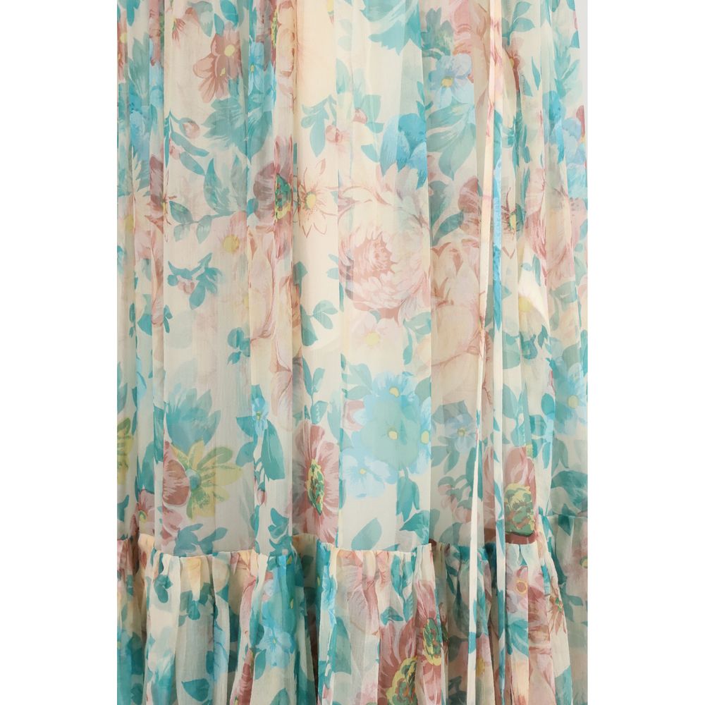Chloé Langer Rock mit Blumenmuster