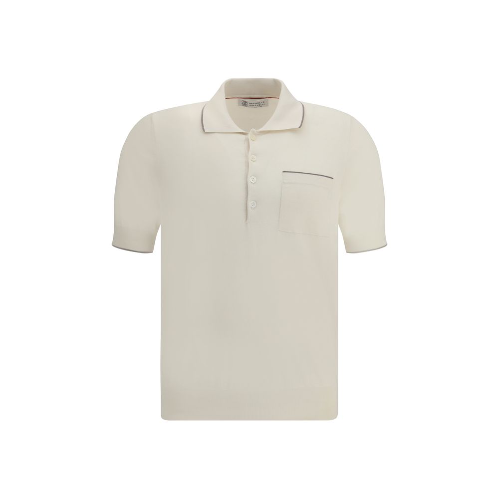 Brunello Cucinelli Poloshirt mit Tasche