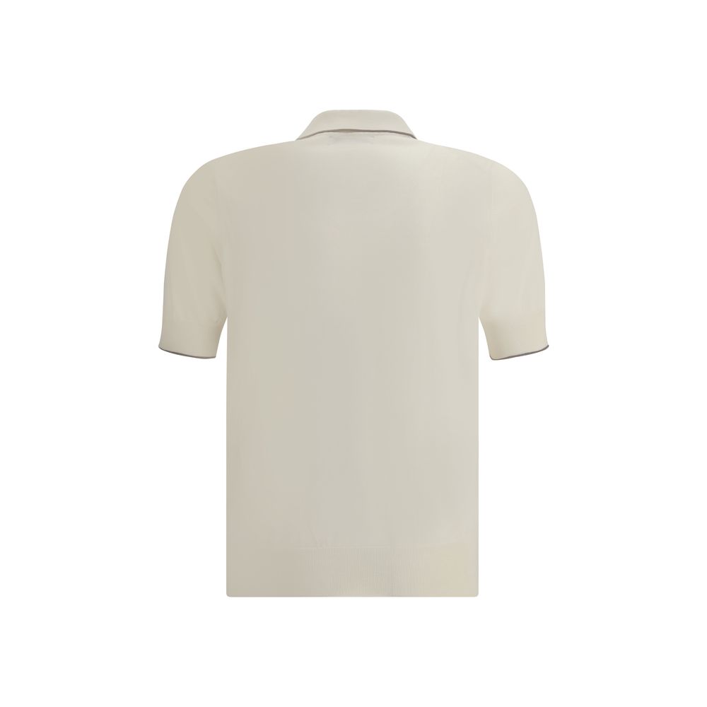 Brunello Cucinelli Poloshirt mit Tasche