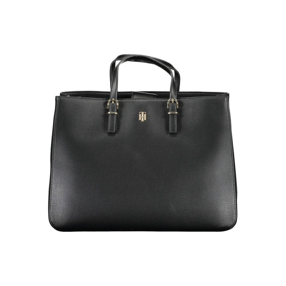 Tommy Hilfiger – Schwarze Handtasche aus Polyethylen für Damen