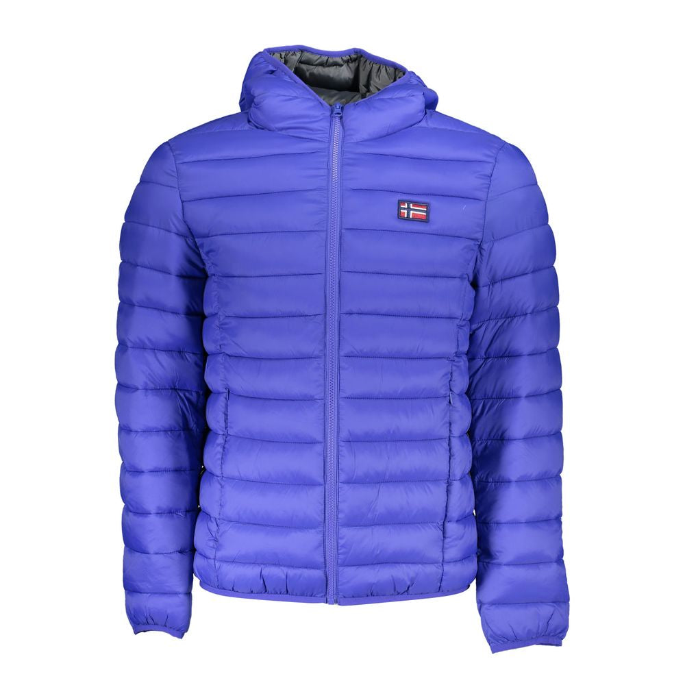 Norwegen 1963 Schicke blaue Polyamid-Kapuzenjacke