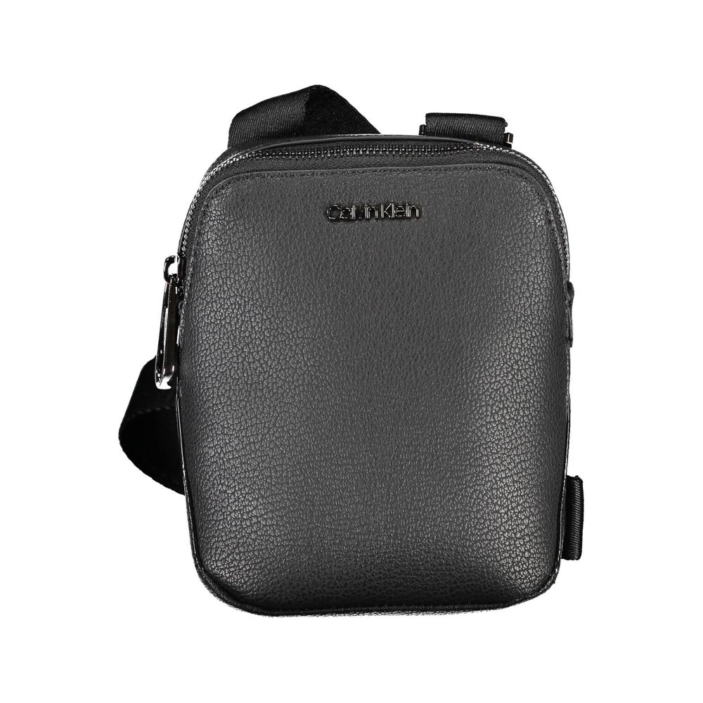 Geantă de umăr Calvin Klein Sleek neagră cu detaliu logo