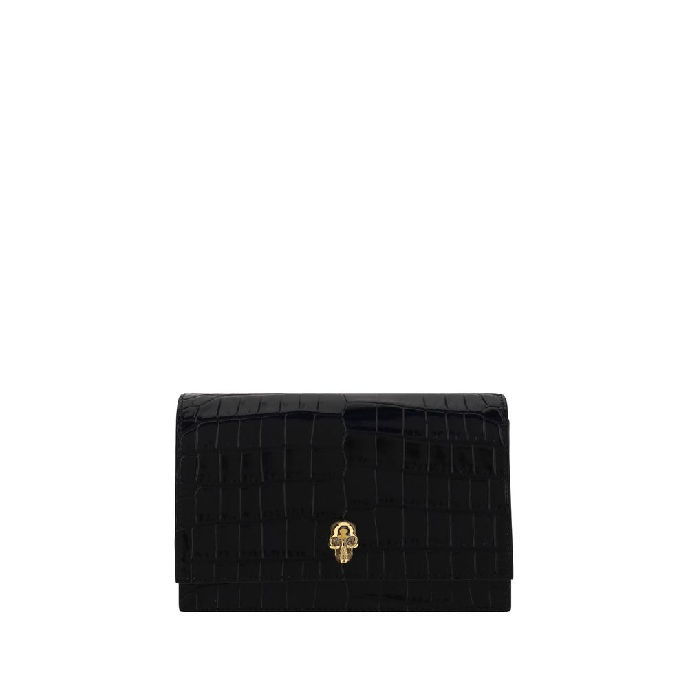 Alexander McQueen – Kleine Schultertasche mit Totenkopf-Print