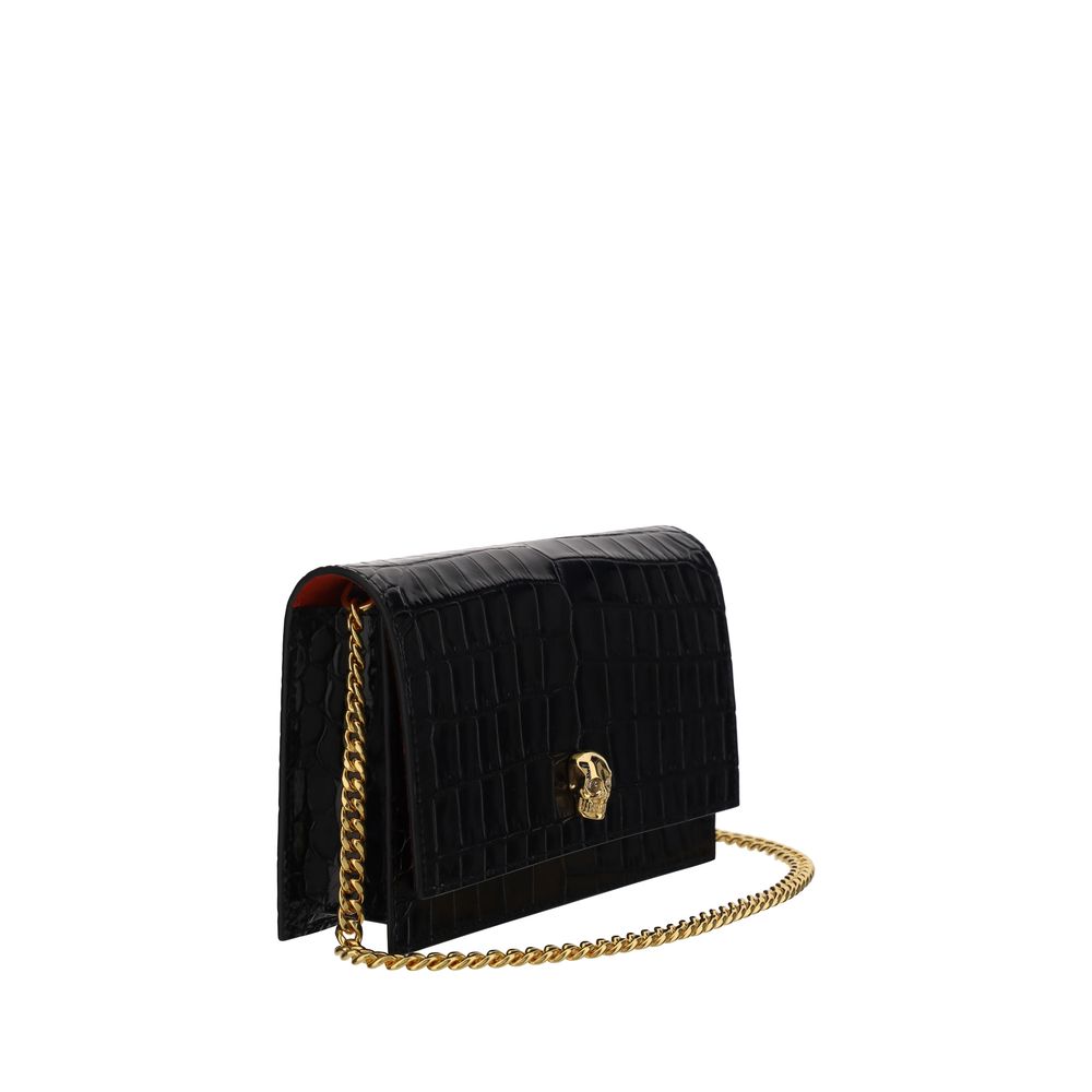 Alexander McQueen – Kleine Schultertasche mit Totenkopf-Print