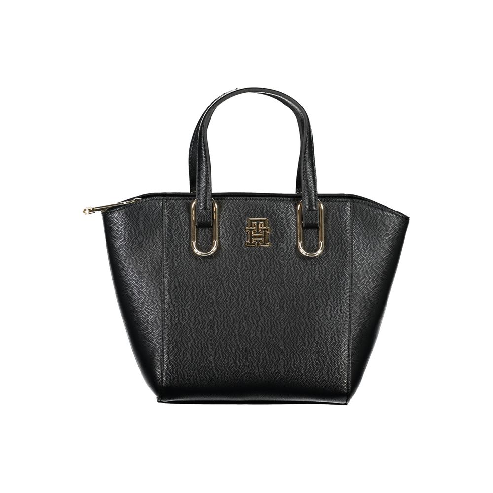 Tommy Hilfiger – Schwarze Handtasche aus Polyethylen