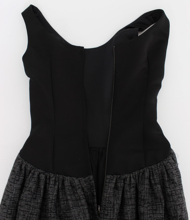 Dolce &amp; Gabbana Elegantes schwarzes bodenlanges Etuikleid
