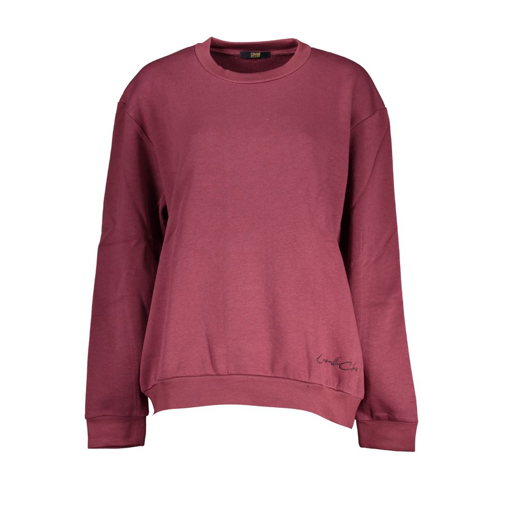 Cavalli Class Elegantes Fleece-Sweatshirt mit Rundhalsausschnitt