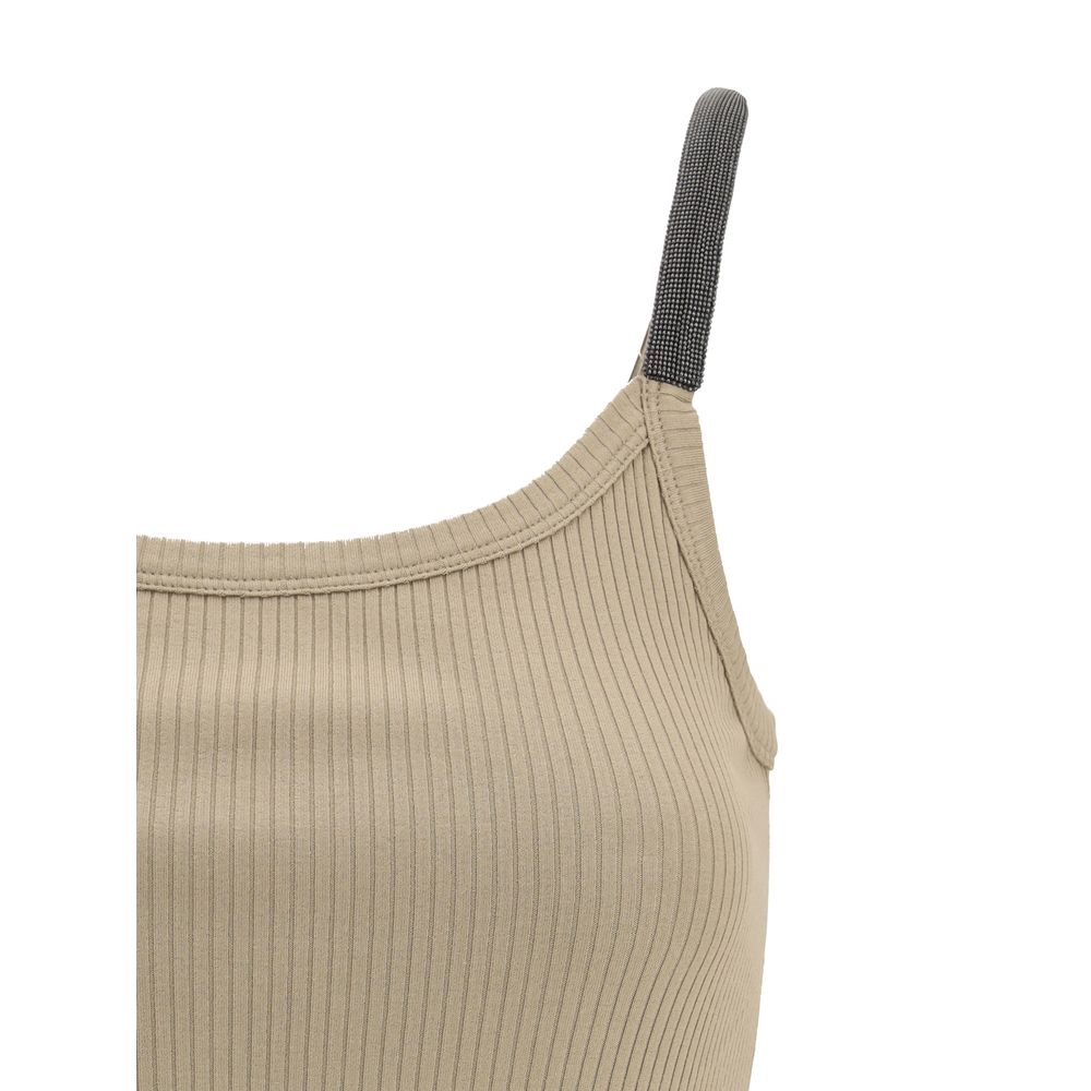 Brunello Cucinelli Geripptes Tanktop