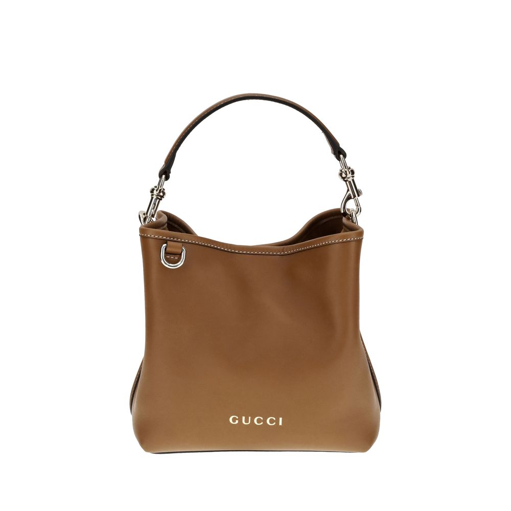 Gucci Beuteltasche aus Leder mit GG-Emblem