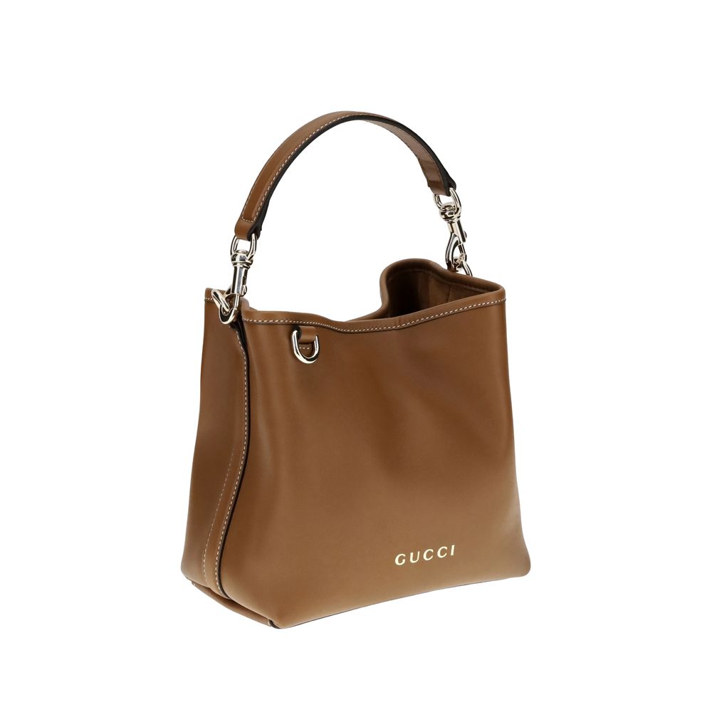Gucci Beuteltasche aus Leder mit GG-Emblem
