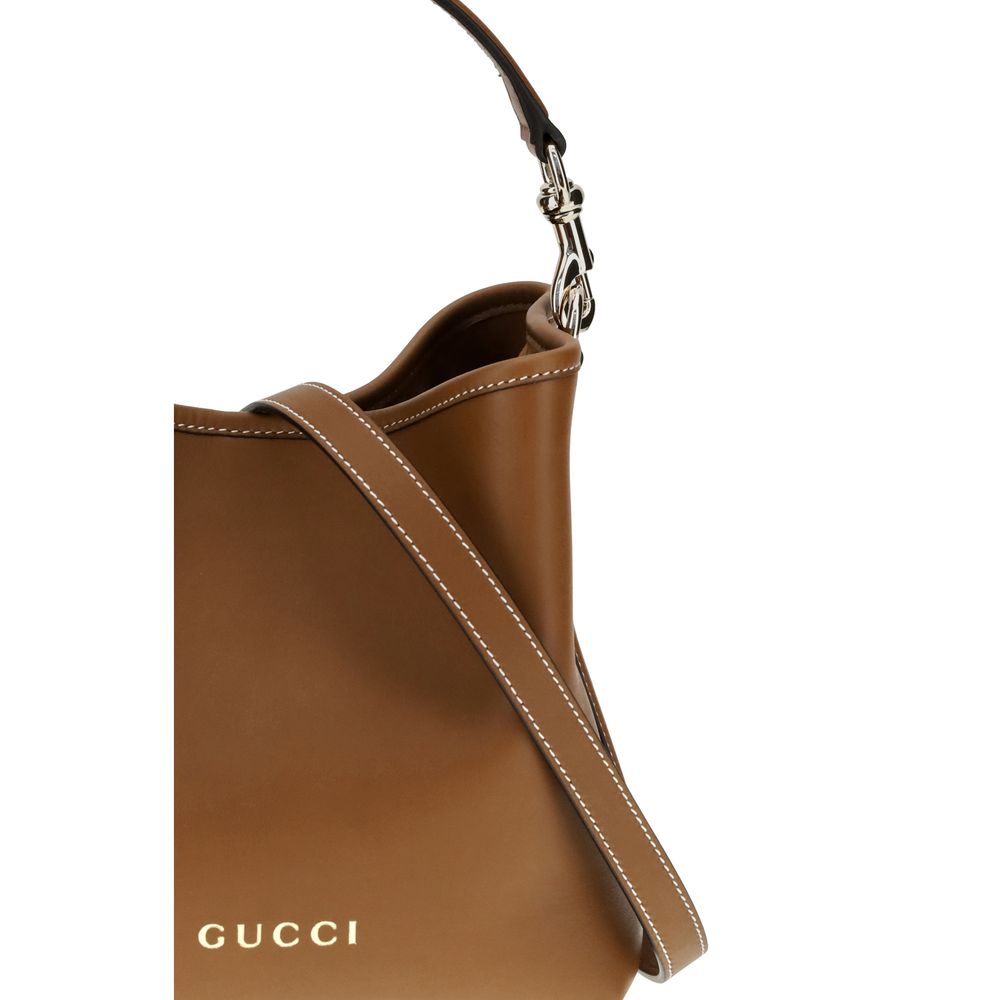 Gucci Beuteltasche aus Leder mit GG-Emblem