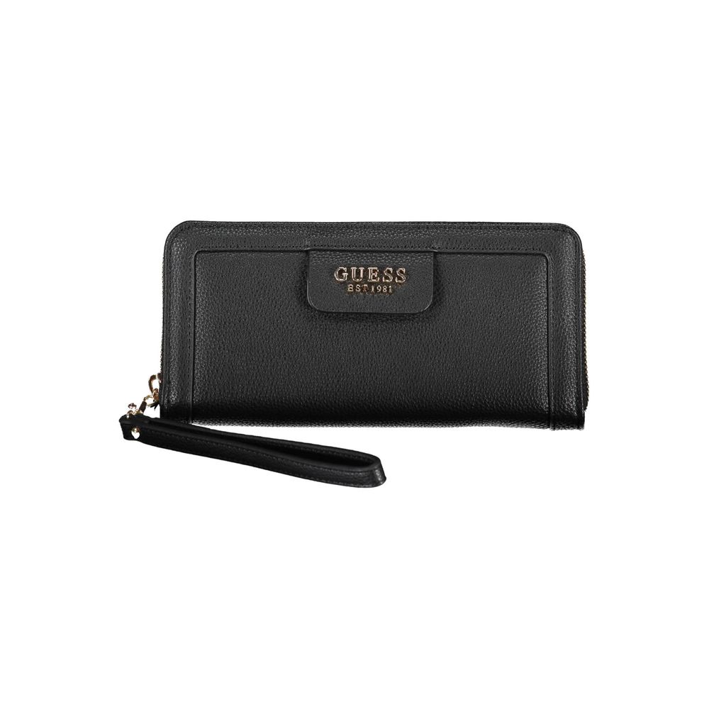 Portofel Guess Jeans negru din polietilenă pentru femei