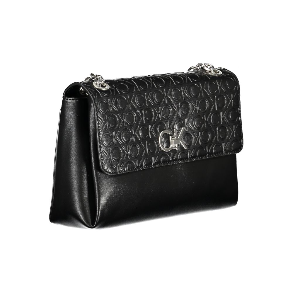 Geantă de mână Calvin Klein neagră din poliester