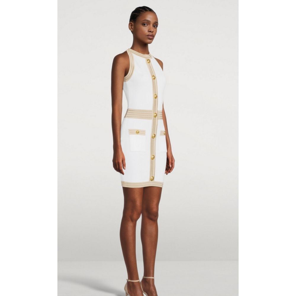 Rochie Balmain albă din viscoză pentru femei
