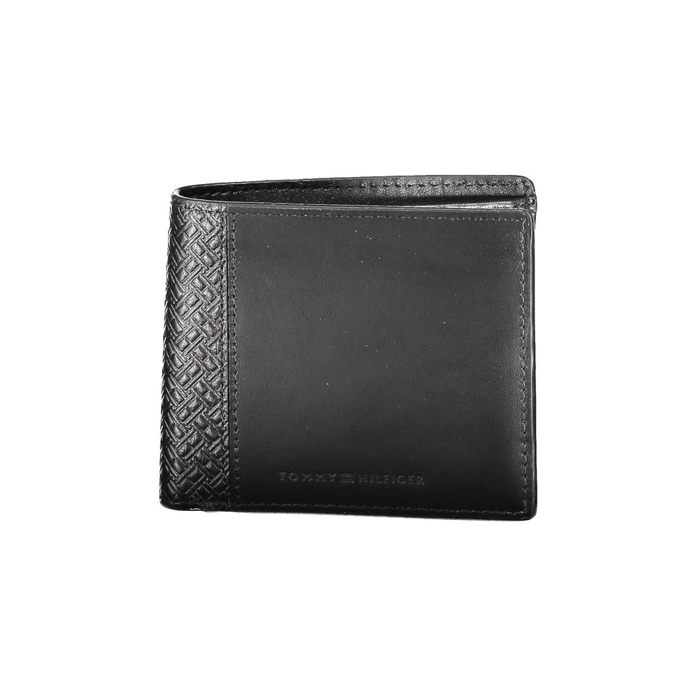 Tommy Hilfiger – Schwarze Lederbrieftasche für Herren