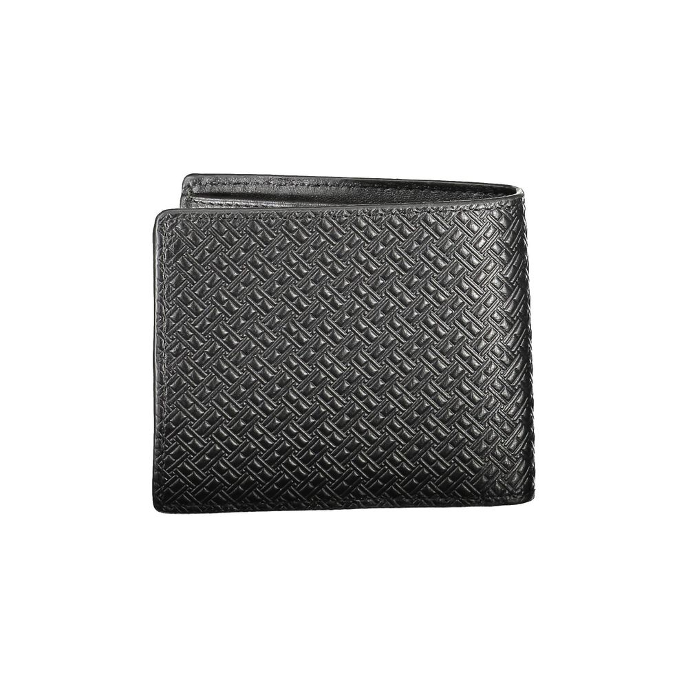 Tommy Hilfiger – Schwarze Lederbrieftasche für Herren