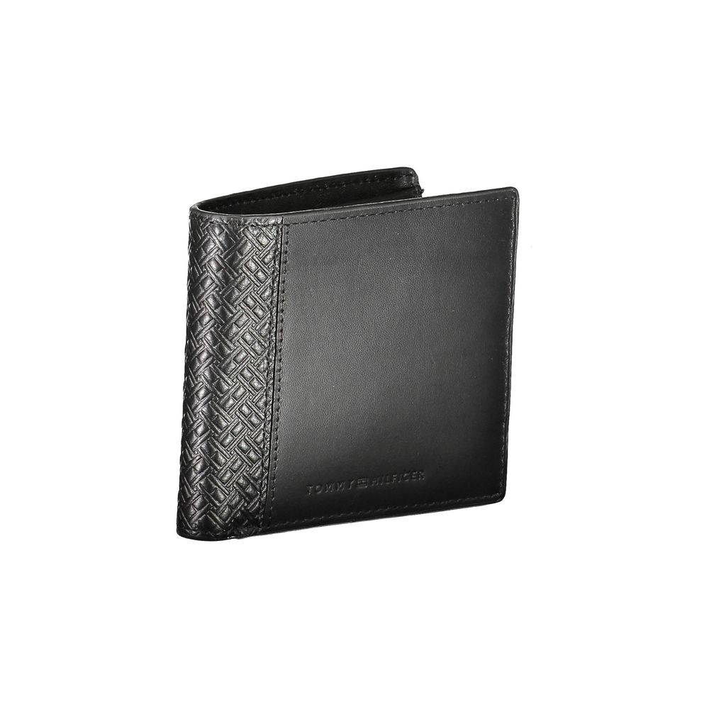 Tommy Hilfiger – Schwarze Lederbrieftasche für Herren