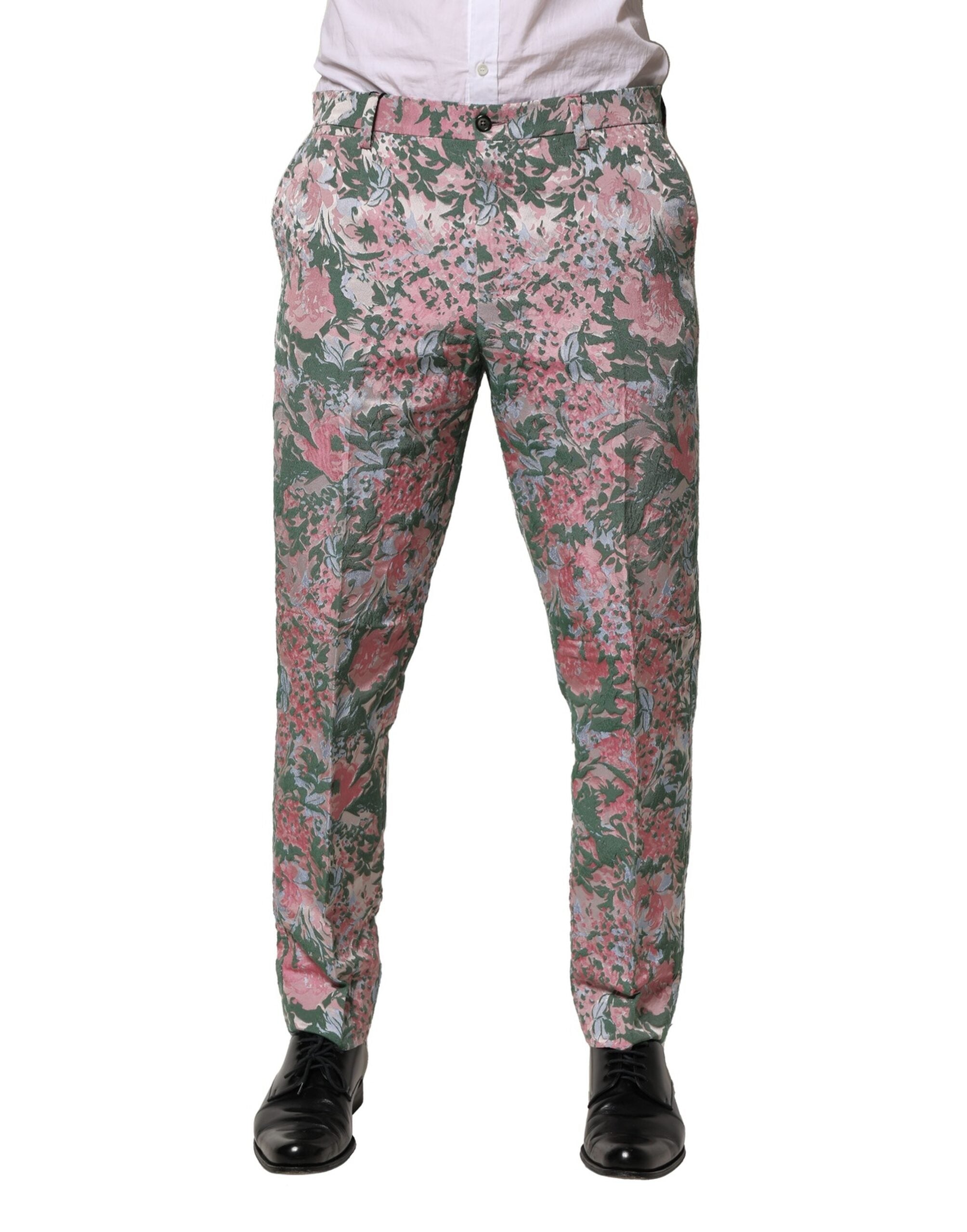 Pantaloni Dolce &amp; Gabbana cu imprimeu floral multicolor