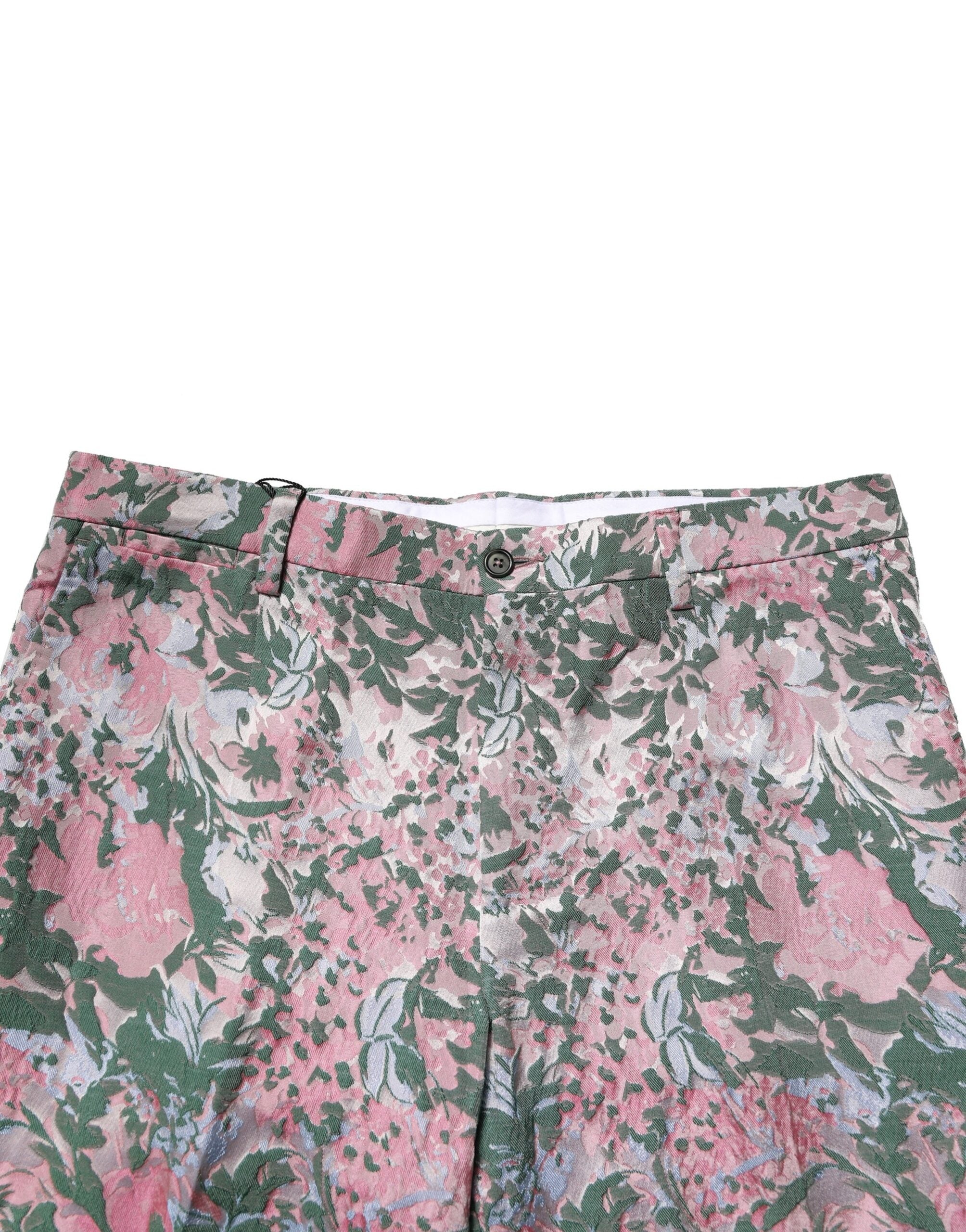 Dolce &amp; Gabbana – Mehrfarbige Jacquardhose mit Blumenmuster