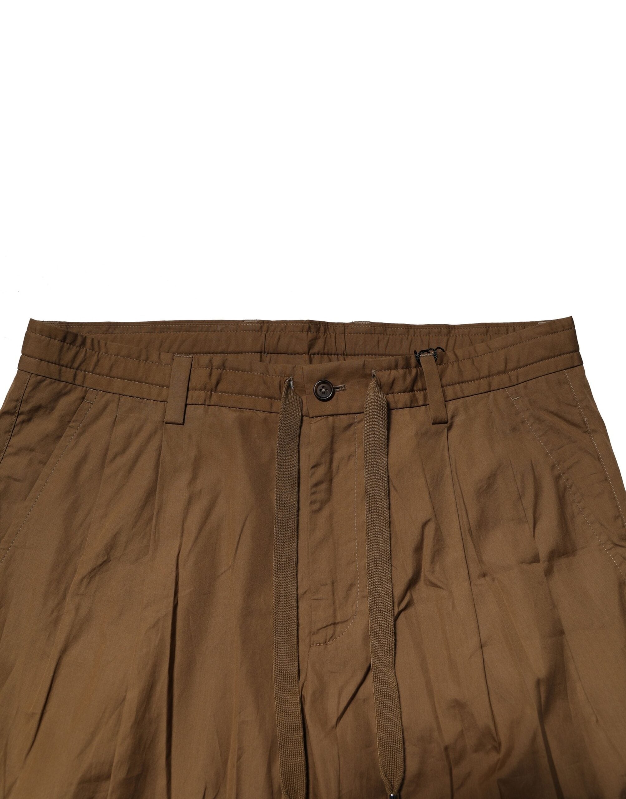 Dolce &amp; Gabbana Pantaloni chino maro din bumbac cu talie medie pentru bărbați