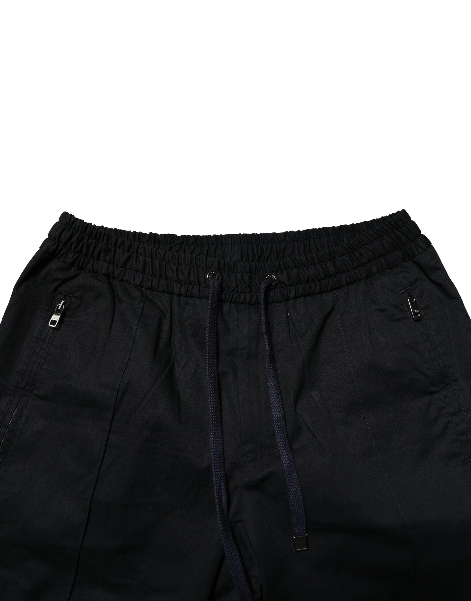 Dolce &amp; Gabbana – Schwarze Jogginghose aus Baumwolle mit mittlerer Taille