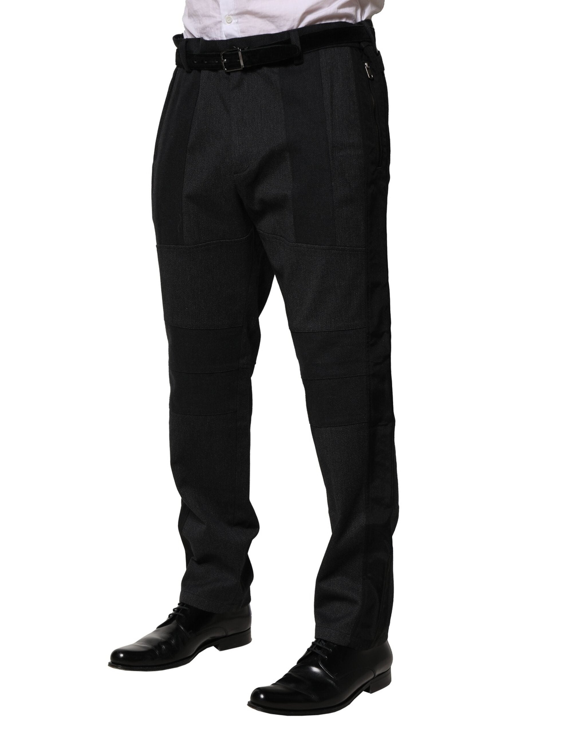 Dolce &amp; Gabbana Rochie neagră din bumbac, pantaloni formali slim