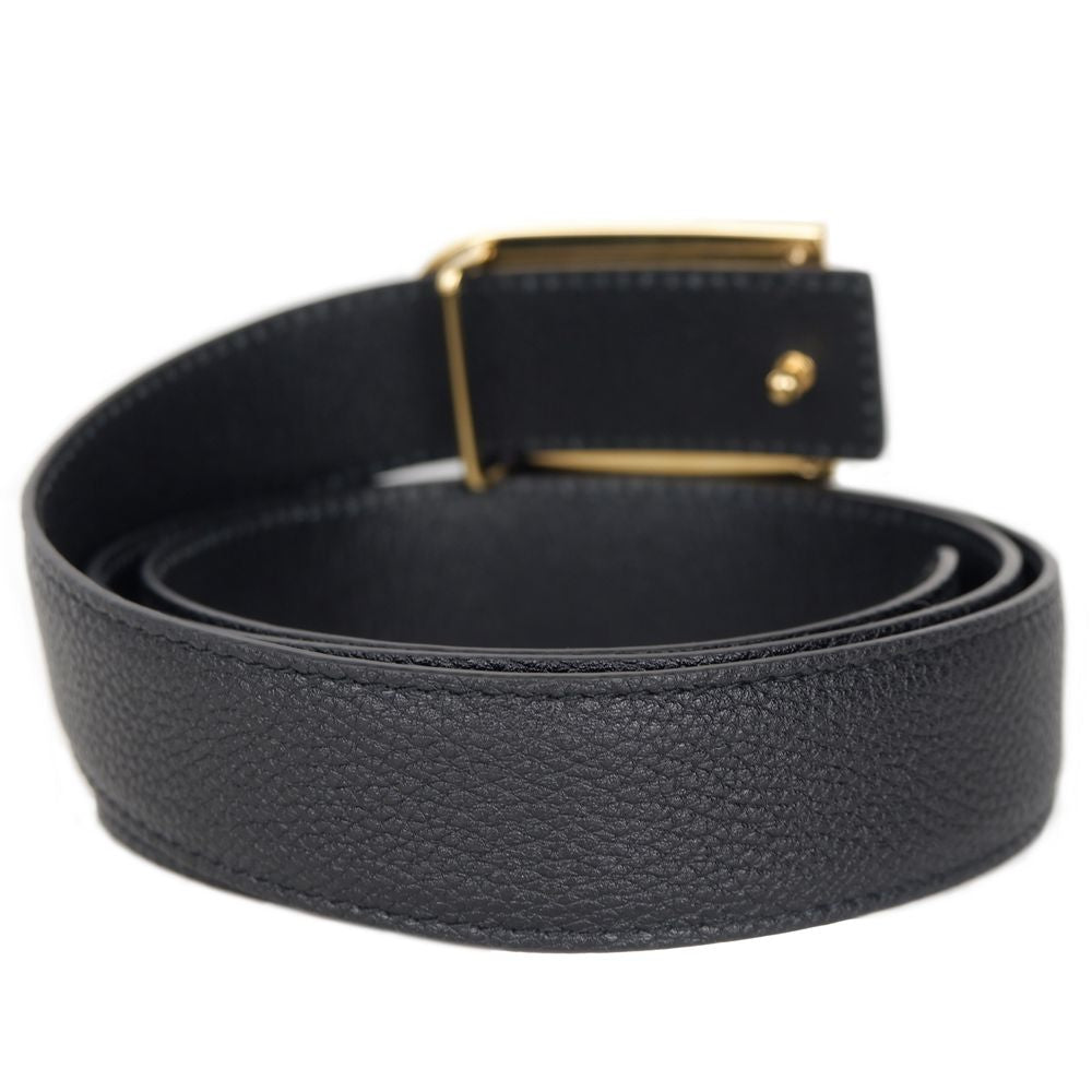 Dolce &amp; Gabbana Damengürtel aus schwarzem Kalbsleder