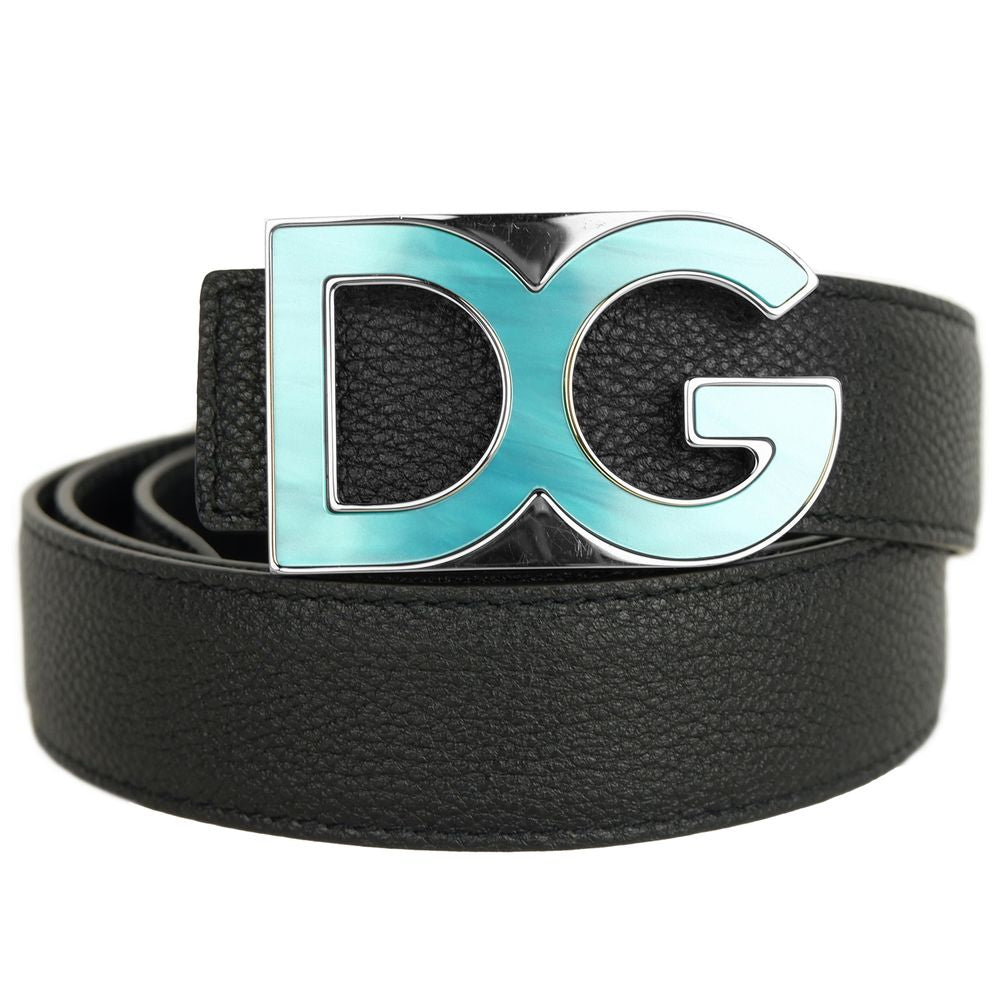 Dolce &amp; Gabbana Damengürtel aus schwarzem Kalbsleder