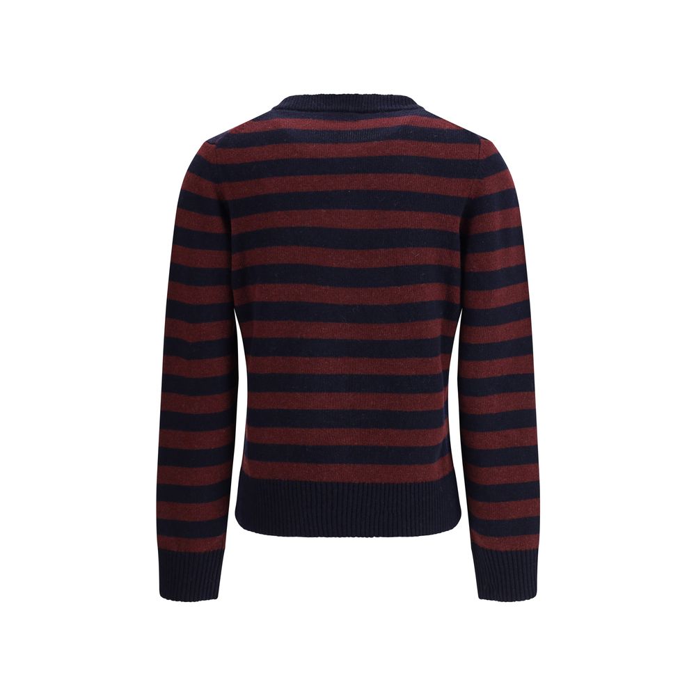 Ganni – Gestreifter Pullover mit Pudelmuster