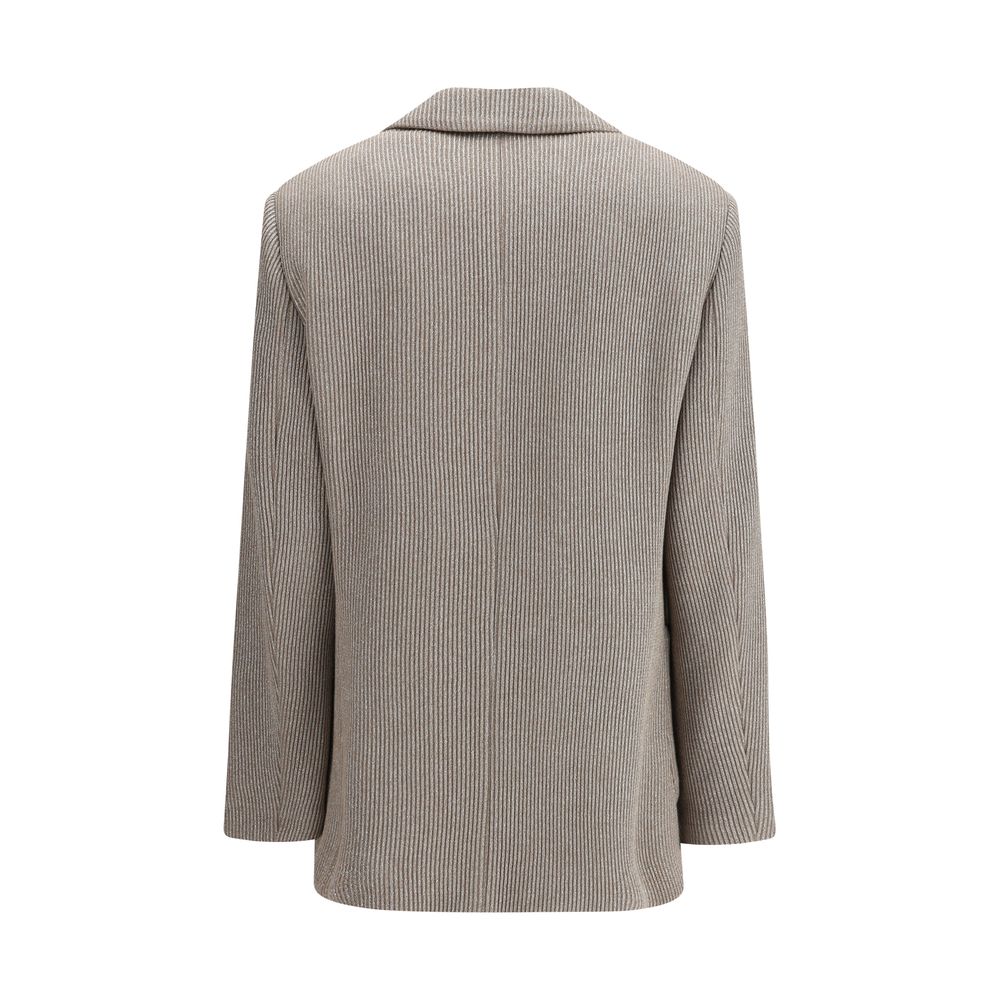 Brunello Cucinelli – Gerippte Lurex-Jacke