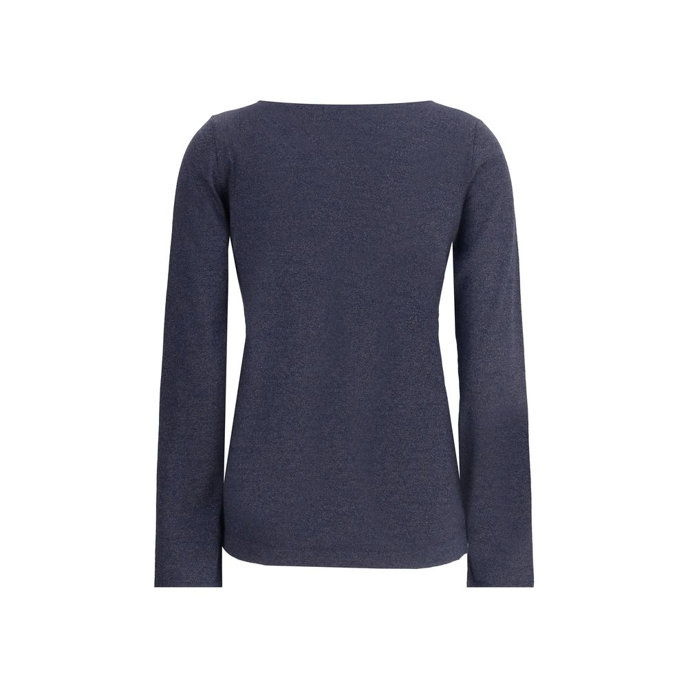 Brunello Cucinelli Langarm-Lurex-Top