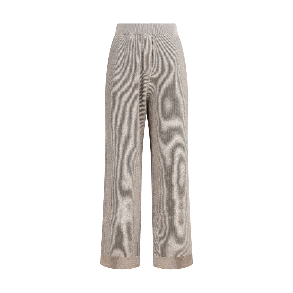 Brunello Cucinelli Gerippte Lurexhose