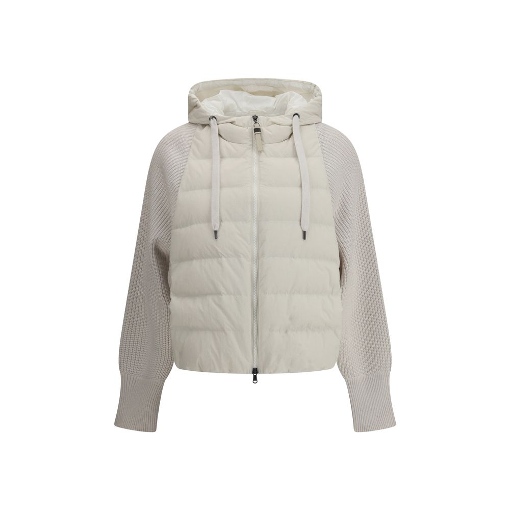 Brunello Cucinelli Daunenjacke mit Wollärmeln