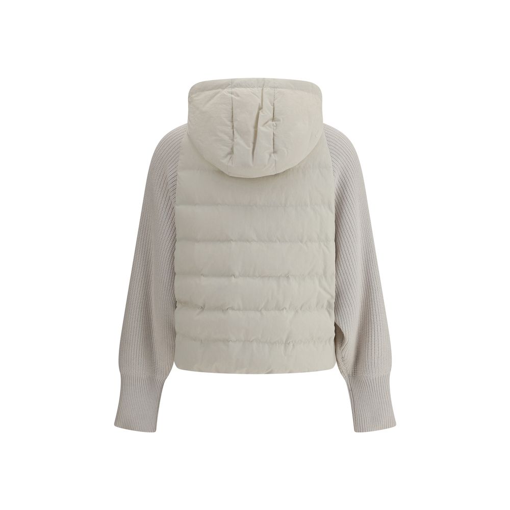 Brunello Cucinelli Daunenjacke mit Wollärmeln