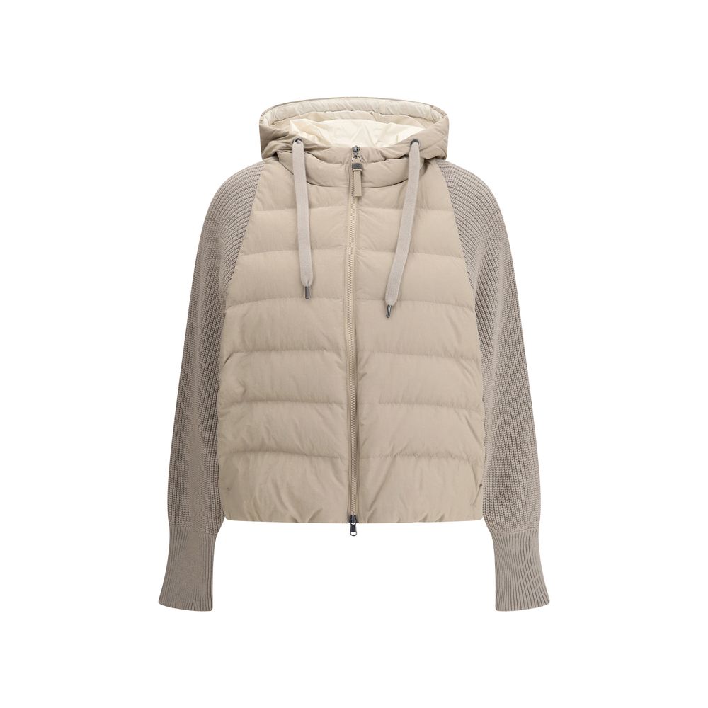 Brunello Cucinelli Daunenjacke mit Wollärmeln