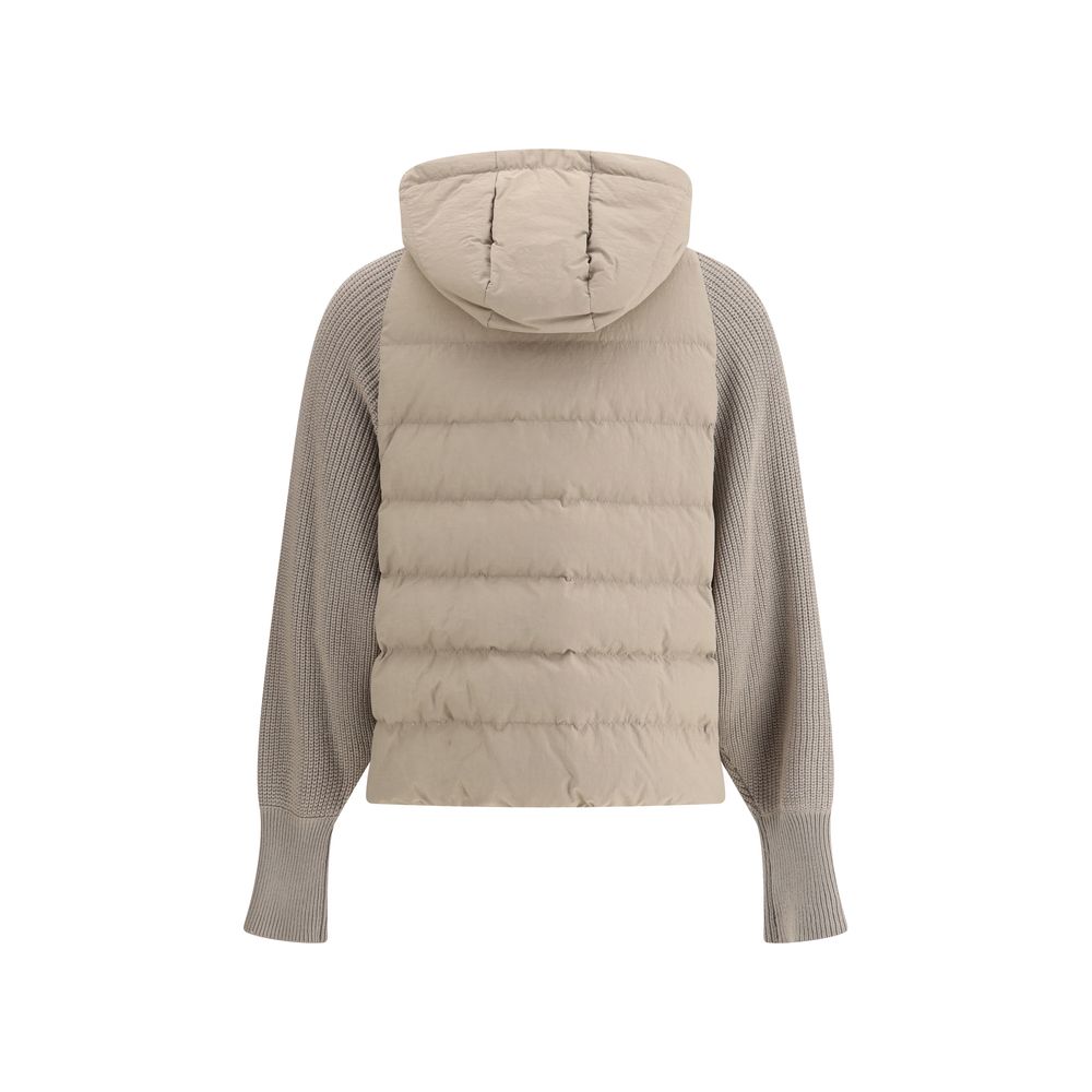 Brunello Cucinelli Daunenjacke mit Wollärmeln