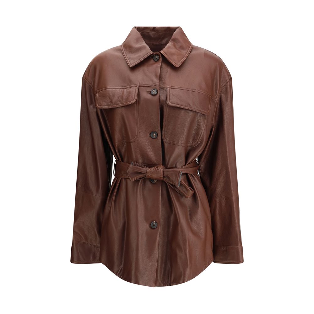 Brunello Cucinelli Sahara-Lederjacke