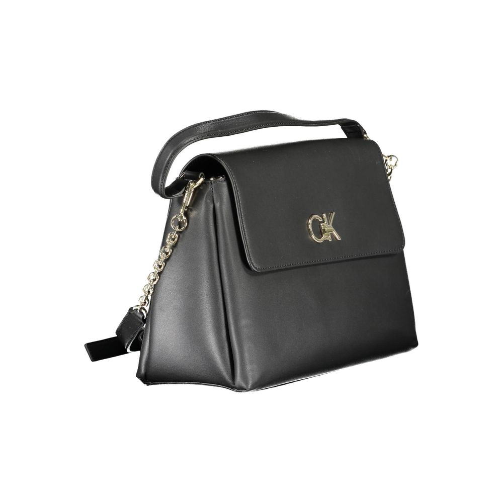Geantă de mână Calvin Klein neagră din poliester pentru femei